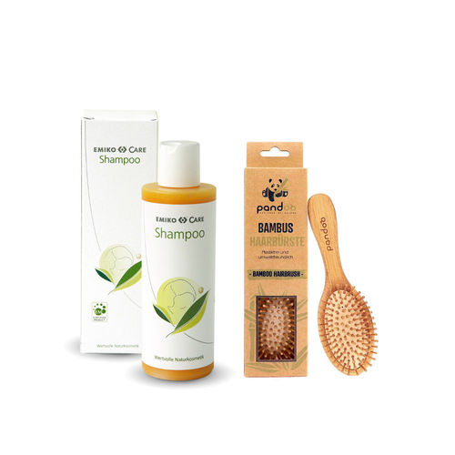 EMIKOCare Shampoo+ Bambus Haarbürste