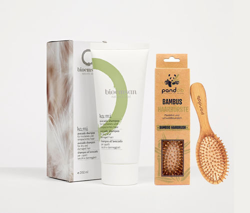 Avocado Shampoo + Bambus Haarbürste